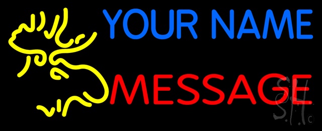 Sign Store N103-0052-clear Custom - Moose Head Clear Backing Neon Sign- 32 x 13 x 1 In.