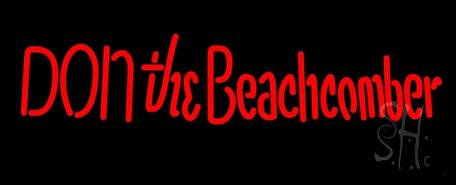Sign Store N105-0458-clear Red Donthe Beachcomber Clear Backing Neon Sign- 32 x 13 x 1 In.