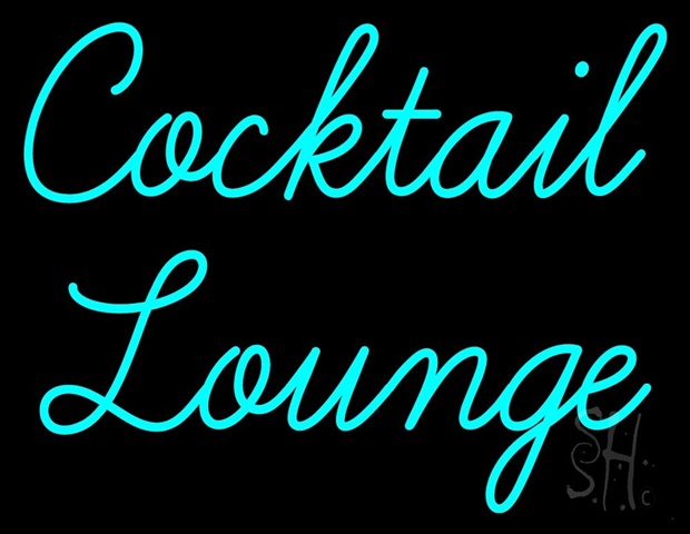 Sign Store N105-0521-clear Cursive Cocktail Lounge Clear Backing Neon Sign- 31 x 24 x 1 In.