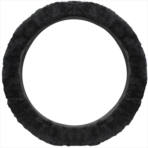 Picture of Pilot Automotive SW-245E Steering Wheel Cover Black Sheep Skin Swc