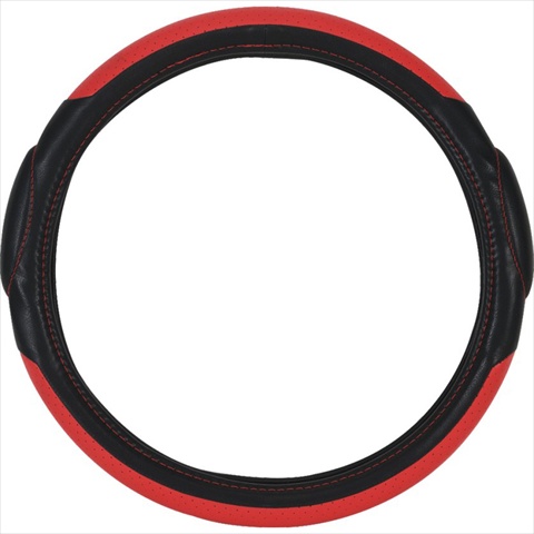 Picture of Pilot Automotive SW-68R Racing Style Steering Wheel Cover - Red- Black
