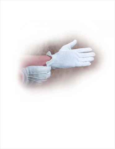 Picture of B & H Publishing Group 430784 Gloves White Cotton Large