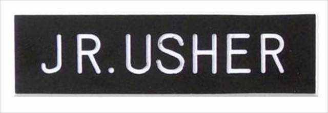 80489 Badge Jr Usher Pin Back 0.62 x 2 Plastic