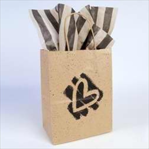 Picture of Bob Siemon Designs 58075 Gift Bag Heart With Tissue Large Brown Kraft