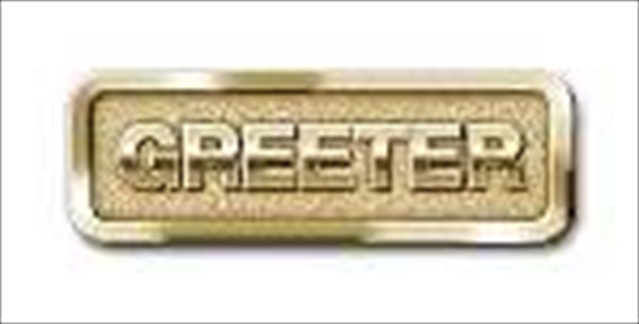 Picture of B & H Publishing Group 466079 Badge Greeter Magnetic Brass
