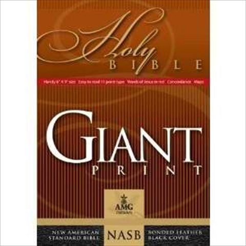 Picture of Amg Publishers 119450 Nasb Giant Prt Handy Size Bible Brg Bond