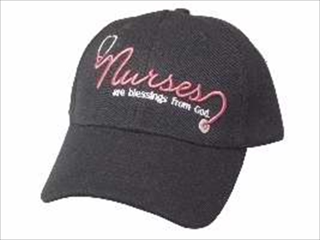 64754 Cap Nurse Blessings From God Black Pink