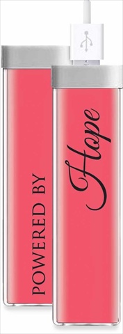 Picture of Angelstar 128396 Portable Usb Charger Battery On The Go Powered By Hope Coral 3.75 In.