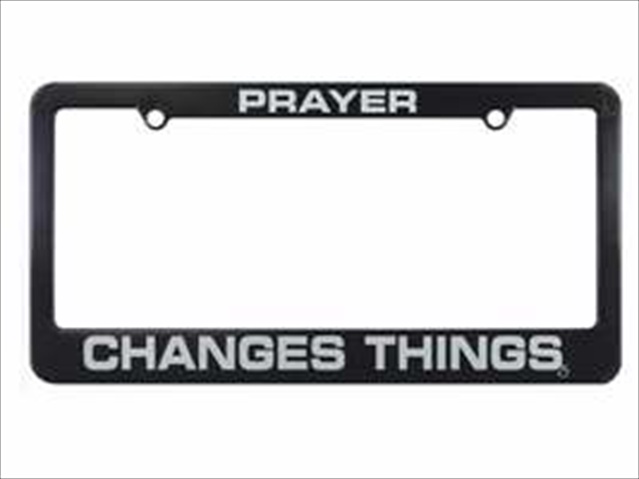 Picture of Swanson Christian Supply 123369 Auto Tag Frame Prayer Changes Things Black