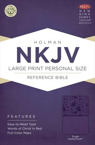 Nkjv Large Print Personal Size Reference Purple Leathertouch -  Holman Bible Publishers, HO1080409