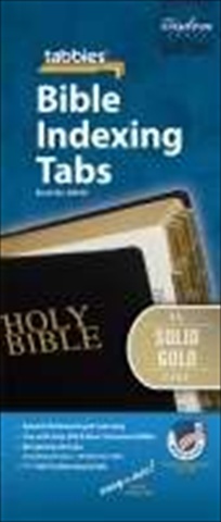 BIBLE INDEXING TABS- CLASSIC OT & NT, 80 SOLID GOLD TABS, 1"L-1/4" EXT, 10 PKS/BX, 10PK