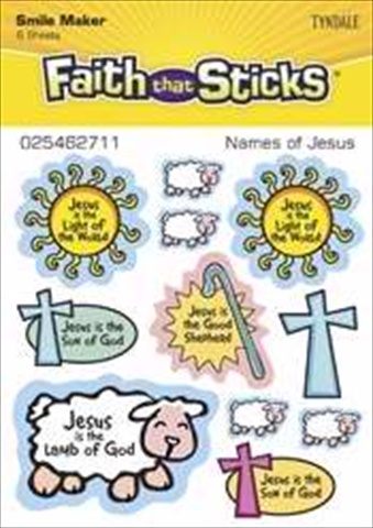 Sticker Names Of Jesus 6 Sheets Faith That Sticks