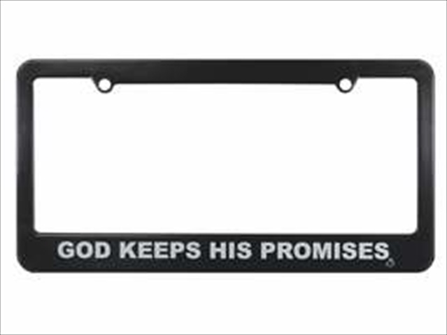 Picture of Swanson Christian Supply 12335X Auto Tag Frame God Keeps His Promises Black