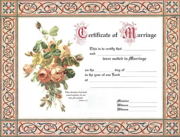 Picture of B & H Publishing Group 465115 Certificate Marriage 4 Color