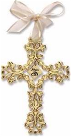 Picture of Cathedral Art 12816X Wall Cross 50Th Anniversary Gold Plated 5 In.