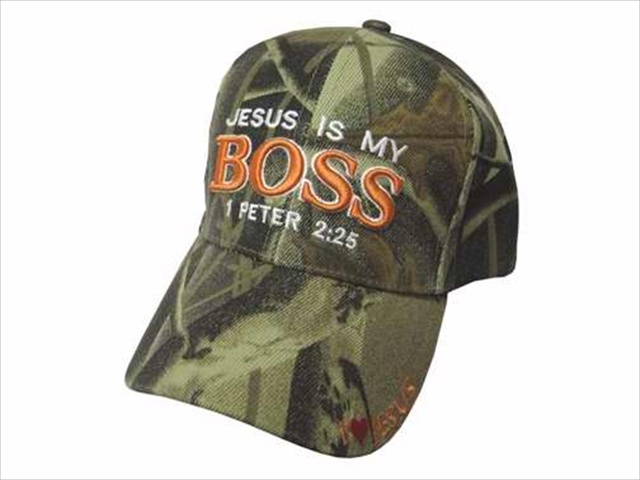 11221 Cap Jesus Is My Boss 1Pet 2 25 Camo