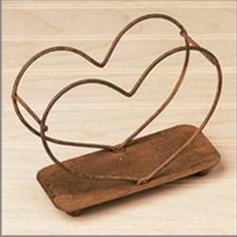 120358 Coaster Holder Wire Heart 4.5 x 3.5 x 1.75