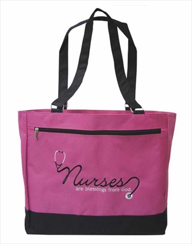 18173 Tote Nurses Are Blessings From God Pink Black