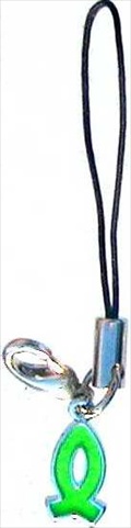 Solid Rock Jewelry 760452 Cell Phone Strap Green Ichthus
