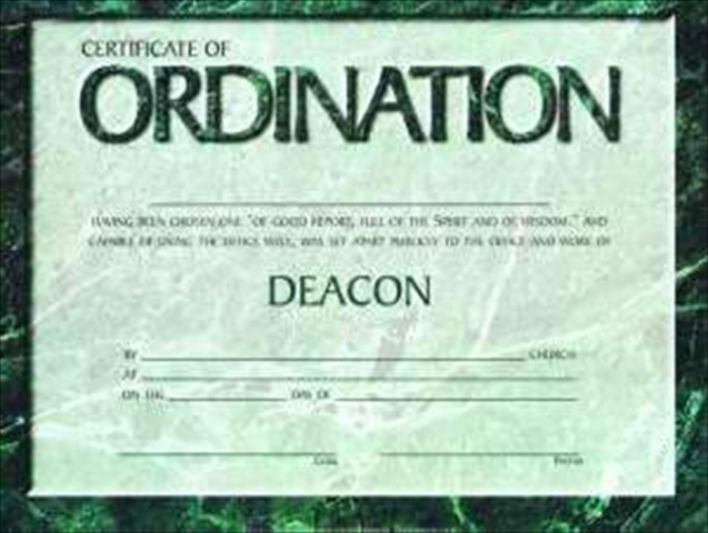 Picture of B & H Publishing Group 465110 Certificate Ordination Deacon 4 Color