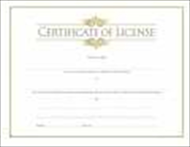Picture of B & H Publishing Group 45711 Certificate License Minister With Gold Emboss
