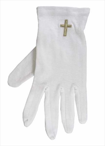 Gloves Gold Cross Cotton Large