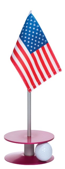 Picture of Anne Stone Golf Putt-A-Round Putting Aid American Flag&#44; Pink Base