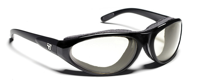 by Panoptx Cyclone Glossy Black Frame with Sharp View Clear Sunglass