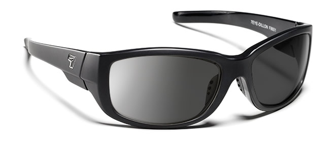 Dillon Glossy Black Frame with SharpView Gray Sunglass