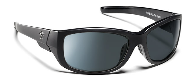 Dillon Glossy Black Frame with SharpView Polarized Gray Sunglass