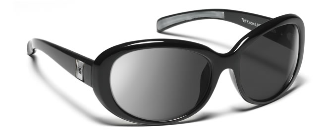 Lindsay Glossy Black Frame with Sharp View Gray Lens