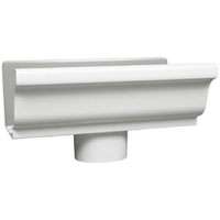 Picture of Amerimax Home Products 27010 White Aluminium Gutter End With Outlet - 5 In.