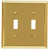 163TTBR Two Toggle Plate Bright Brass