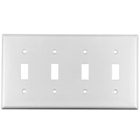 Picture of Cooper Wiring 2154W-BOX 4 - Gang Standard Toggle Plate- White