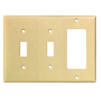 Picture of Cooper Wiring 2173V-BOX 3 Gang 2 Toggle & Decorator Plate - Ivory