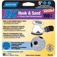 3229 Hook And Sand Paper Disc Pack 150 -  NORTON CO, 3309143