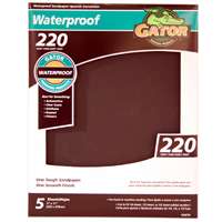4474 Gator 9 x 11 In. Waterproof Garnet Sandpaper 220 Grit 5 Pack