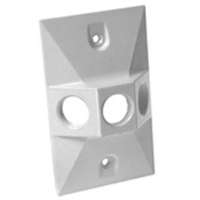 Picture of Bell Weatherproof 5189-1 White Weatherproof Cover Rectangular Cluster - Three Hole 3.5 In.