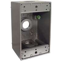 Picture of Bell Weatherproof 5320-5 1-Gang 3 Outlet Box Aluminum Gray