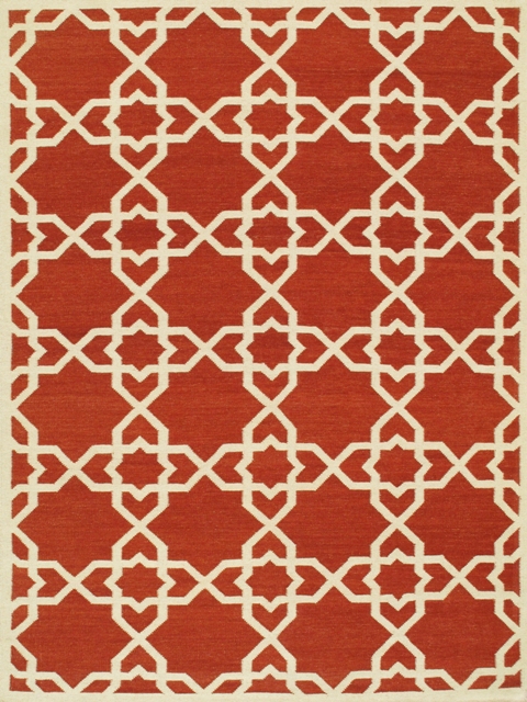 SA-6138 Sahara Area Rug 9 x 12 ft. - Orange With Ivory