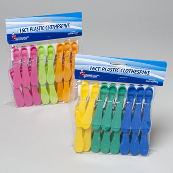 Picture of DDI 394265 Plastic Clothespins - 16 Pack Case of 48