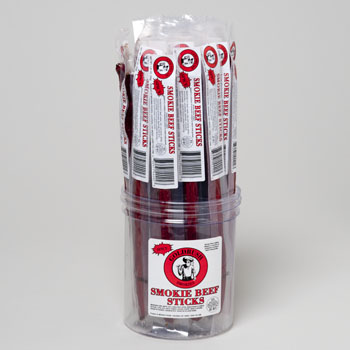 Picture of RGP 4440248 Beef Sticks Spicy 1.25 Oz. 2-24 Piece Canisters - Pack Of 48