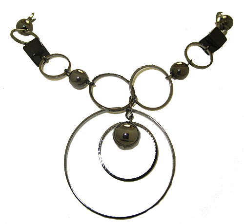 Circle & Black Squares Wholesale Necklace