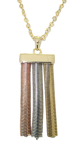 MX Tri Color Necklace Rose White & Yellow Gold