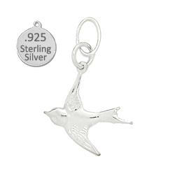 Picture of Designer Jewelry SC237 Sterling silver sparrow bird wholesale charm