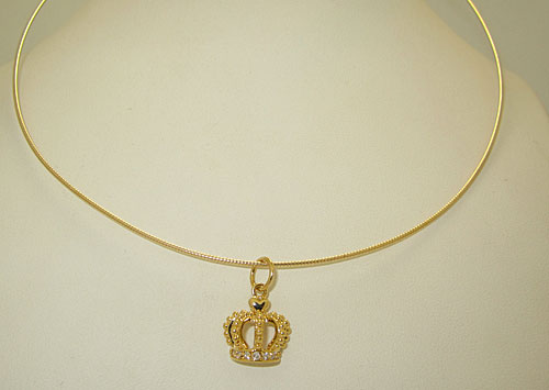Golden Crown Accented in Crystal