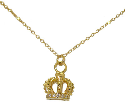 Golden Crown Accented in Crystal