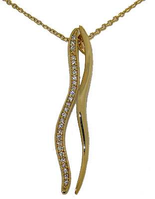 SE1148 Designer Wave Pendant two waves