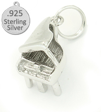 Picture of Designer Jewelry SC206 Sterling Silver Grand Piano Charm
