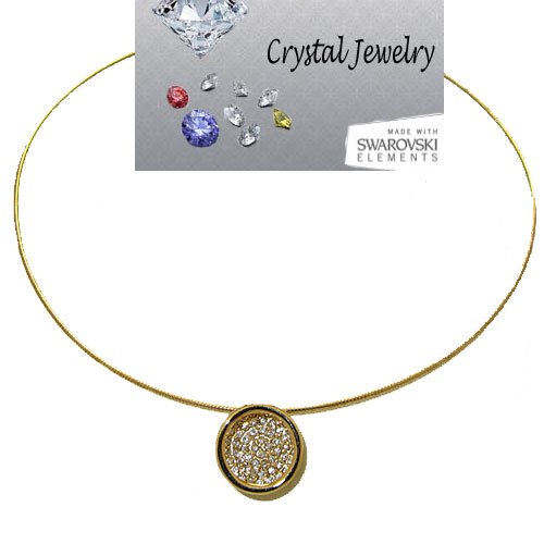 PTB1943Y Designer Pave Circle Pendant